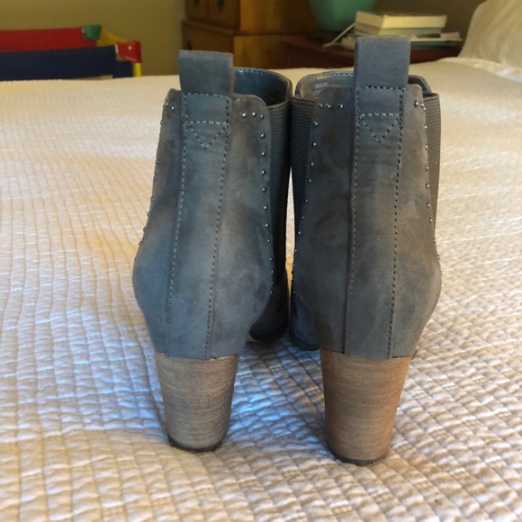 Crown Vintage Dusty blue-gray suede bootie - Picture 3 of 4